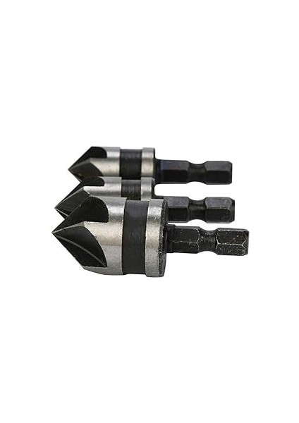 Tool Havşa Matkap Ucu 12 mm 16 mm 19 mm Ahşap Işleme Matkap Uçları 90 Derece Orta Delme Aleti 1/4 Inç Altıgen Şaft Ahşap ve Yumuşak Metal Için (3'lü Paket) fırsatları