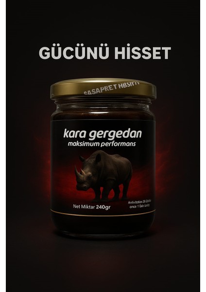 Kara Gergedan Performans Macun 240 gr