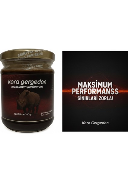 Kara Gergedan Performans Macun 240 gr modelleri