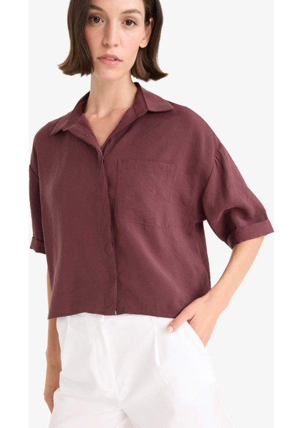 Loose Fit Modal Kısa Kollu Gömlek F9331AX25AU