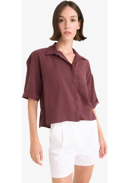 Loose Fit Modal Kısa Kollu Gömlek F9331AX25AU modelleri