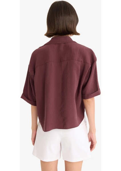 Loose Fit Modal Kısa Kollu Gömlek F9331AX25AU indirimleri