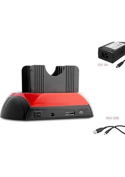 HDC-385 Harici USB 2.0 2.5"- 3.5" Ide+Sata HDD + Kart Okuyucu Docking modelleri