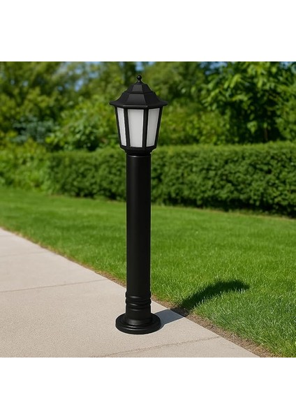 Klas Bahçe Aydınlatma Lambası | 90 cm Uzun Direkli Dış Mekan Yol Apliği | E27 Duylu, IP54 Su Geçirmez, 220V, Siyah | Yerli Üretim Bahçe Lambası (Ampul Hariç)