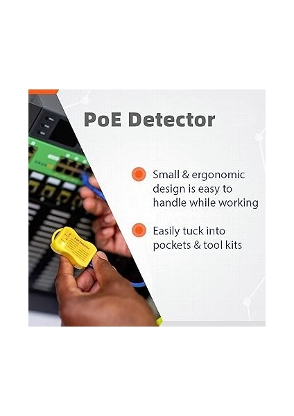 Poe Anahtarının Yöntemi ve Yaklaşık Gerilimi Için Poe Dedektörü Ethernet Kablosu Dedektörü Test Cihazı, Poe Dedektör Aracı Pasif Enjektör 802.3AF/802.3AT/802.3BT 568A 568B Için Geçerlidir fırsatları