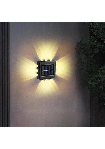 12 LED Solar Güneş Enerjili Bahçe Aydınlatma Gün Işığı Aplik LED Işık Işıldak Lamba Fener Süs Balkon Dekorasyonu Kamp Peyzaj Teras Avlu Havuz Veranda Su Geçirmez Duvar ve Zemine Uygun Otomatik On/off modelleri