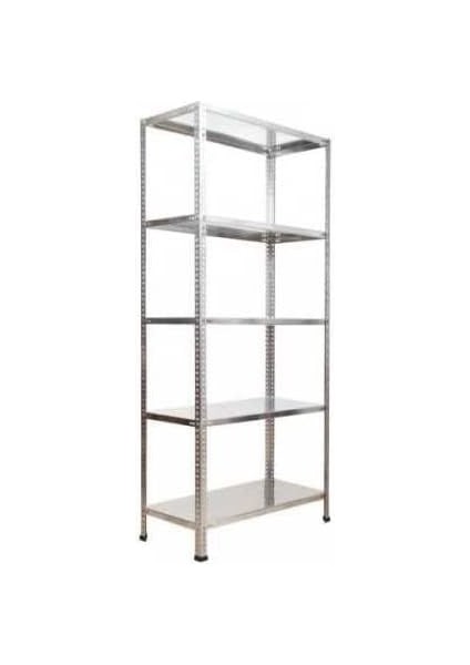 5 Katlı Galvaniz Çelik Raf Arşiv Rafı Depo Rafı Kiler Rafı 31X93X200