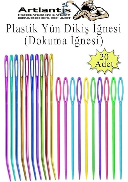 ve Kıvrımlı Plastik Yün Iğnesi 20 Adet 1 Paket Plastik Dikiş Dokuma Iğnesi Kavisli Iplik Iğne Goblen fiyatları