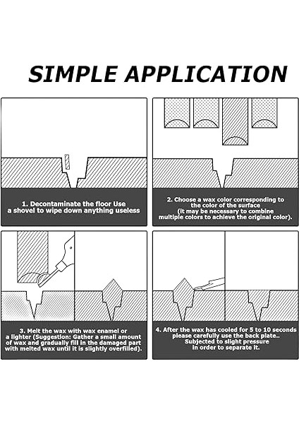 6 Adet Balmumu Onarım Seti: Mobilya Onarım Mumu, Spatula ve Kazıyıcılı, Sert Bal Mumu, Fayans, Laminat, Parke, Fayans, Meşe Ahşap Cilası, Çizikler, Hasarlar, Delik Onarımı, Onarım Için modelleri