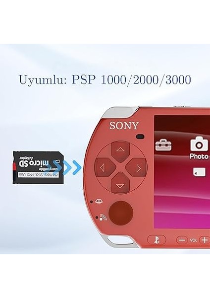 Memory Stick Pro Duo To Micro Sd Kart Adaptör – Psp 1000/2000/3000 Uyumlu – Dönüştürücü Adaptör modelleri