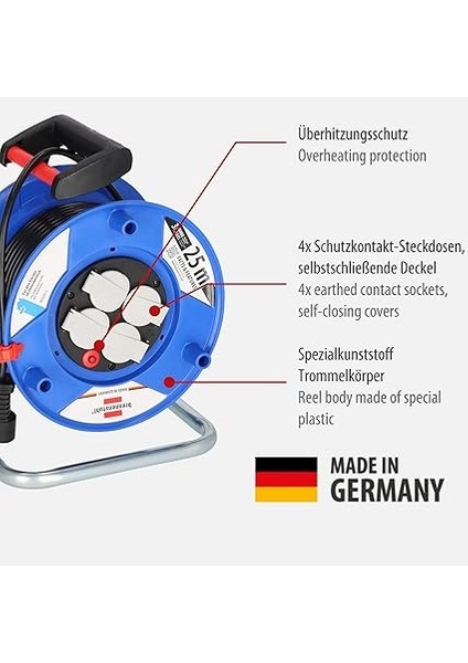 Garant Serisi 4 Soketli Korumalı Kablo Makarası 25 Metre fiyatları