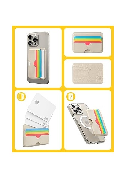 Caseology iPhone Için Magsafe Özellikli 3 Kartlı Manyetik Cüzdan Folder Pop Sky Blue Cloud - AFA07499 indirimleri