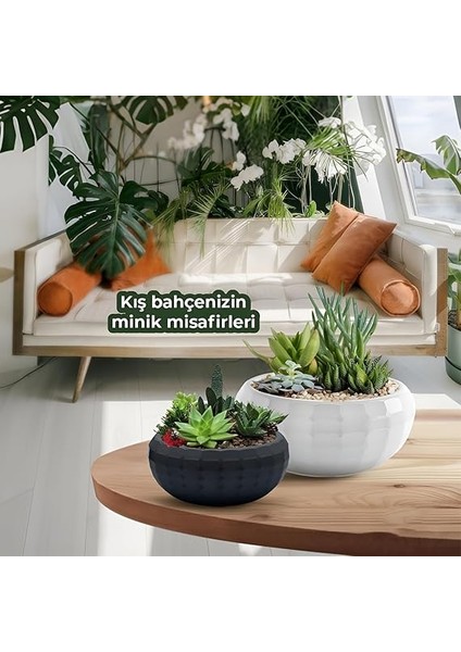 Aranjman Saksı Dekoratif Parlak Plastik Hazneli Arajman Saksısı indirimleri