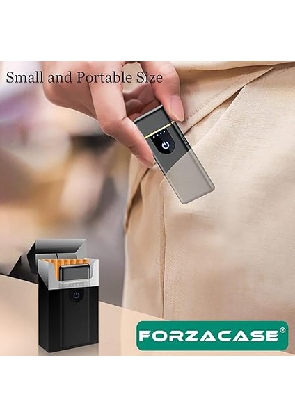 Metal Çerçeveli USB Şarjlı Dokunmatik Alevsiz Elektronik Tesla Çakmak Hediye Çakmak FC375 fırsatları