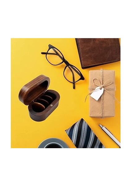 Gitar Penası Seti, 4 Adet Ahşap, Doğal Ahşap, Gitar Penası, Mini Gitar Kutusu fiyatları