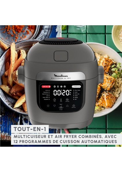 Multicook & Fry 6l Akıllı Pişirme & Air Fryer Teknolojisi-2 Katlı,12 Program fiyatları