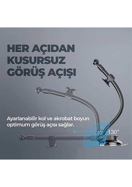 By Deji Güçlü Mıknatıslı Vantuzlu Araç Içi Telefon Tutucu - Vakumlu Akrobat Araba Telefon Tutacağı fırsatları