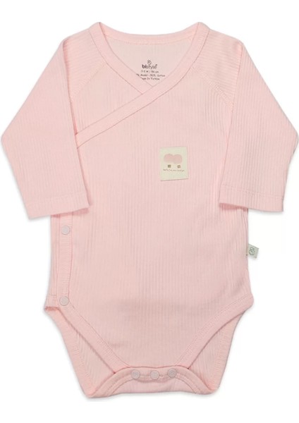 Organic Modal Flying Balloons Kruvaze Uzun Kol Body BS17121 Pembe