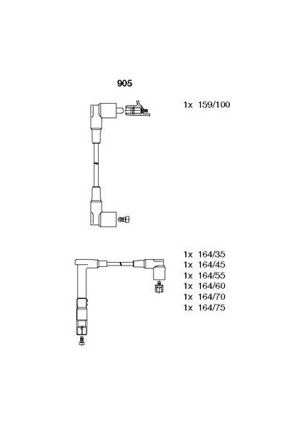 ATESLEME KABLOSU SETI MERCEDES M104 W124 S124 C124 A124 W140 R129 0986356314 ZEF597