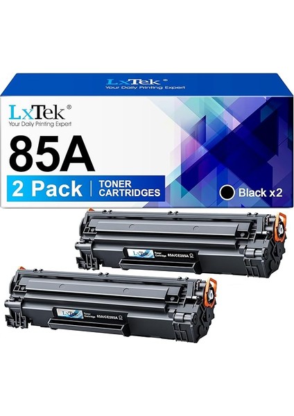 Hp 85A CE285A Için Uyumlu Toner Kartuşu Değiştirme Laserjet Pro M1132MFP M1217NFW M1212NF P1102W P1102 P1106 M1132 P1100 M1213NF M1136 M1210 M1212 (Siyah, 2'li Paket) ile Uyumlu