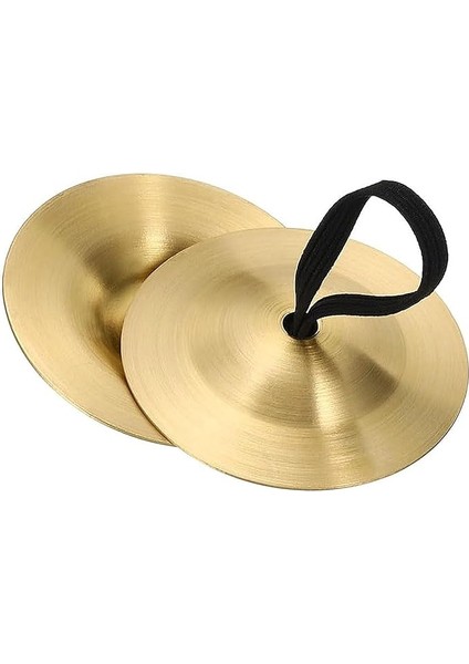 1 Çift Parmak Zil, Mini Göbek Dansı Parmak Ziller Pirinç El Zilleri, Dansçı Partisi Için Tek El Parmak Müzik Aleti (Altın Tonu)