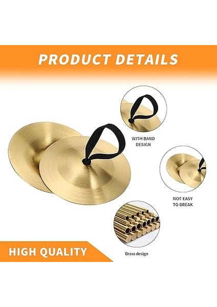 1 Çift Parmak Zil, Mini Göbek Dansı Parmak Ziller Pirinç El Zilleri, Dansçı Partisi Için Tek El Parmak Müzik Aleti (Altın Tonu) fırsatları