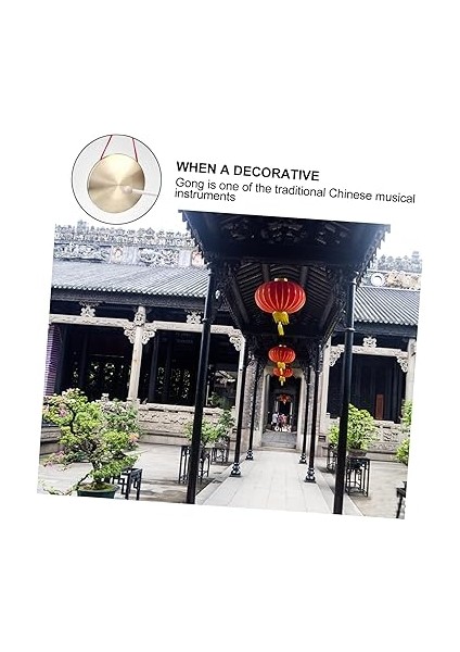 Pirinç El Gong Çin Opera Enstrümanı 15CM Çap Canlı Ses Erkek ve Kız Çocukları Koordinasyon Müzik Etkinlikleri Için Harika indirimleri