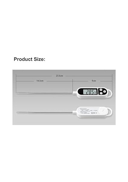 Anında Okuma Dijital Et Termometresi Uzun Prob Otomatik Kapatma LCD Ekran Mutfak Termometresi Barbekü Et Şeker Süt Su Reçeli Izgara Için indirimleri