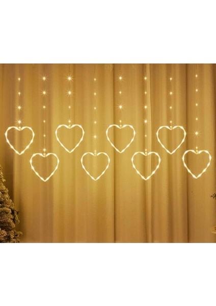 Kalpli Perde LED Işıklar, Sevgililer Günü Romantik LED Aydınlatma