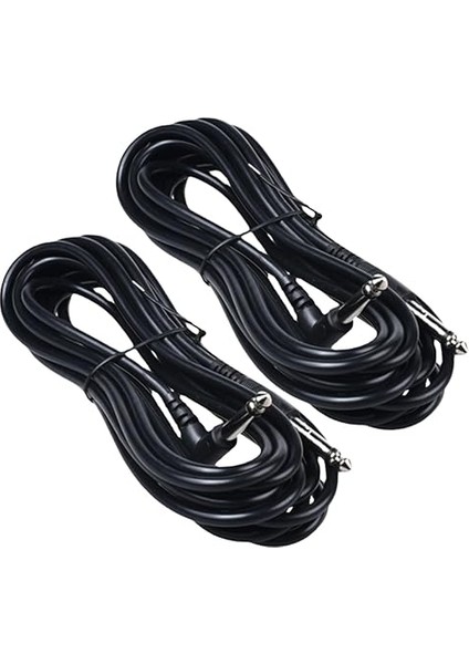 Gitar Enstrüman Kablosu 2 Adet Elektrik Gitar Kablosu 635MM Jak Bas Klavye ve Hoparlör Bağlantıları Için