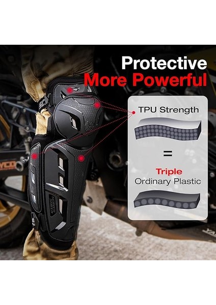 Motosiklet Diz Shin Guard Pedleri Erkekler Için Kaymaz 2 In 1 Koruyucu Ayarlanabilir Motokros Diz Koruma Zırh Yarış Koruyucu Donanım modelleri