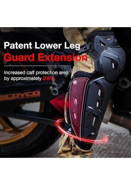 Motosiklet Diz Shin Guard Pedleri Erkekler Için Kaymaz 2 In 1 Koruyucu Ayarlanabilir Motokros Diz Koruma Zırh Yarış Koruyucu Donanım indirimleri