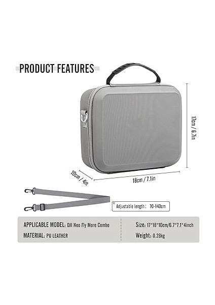 Djı Neo Için Taşıma Çantası, Taşınabilir Saklama Çantası, Omuz Askılı Kompakt Saklama Çantası, Djı Neo Fly More Combo Drone ve Uzaktan Kumanda Aksesuarı Için Taşınabilir Seyahat Çantası modelleri