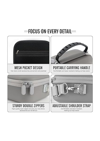Djı Neo Için Taşıma Çantası, Taşınabilir Saklama Çantası, Omuz Askılı Kompakt Saklama Çantası, Djı Neo Fly More Combo Drone ve Uzaktan Kumanda Aksesuarı Için Taşınabilir Seyahat Çantası fırsatları
