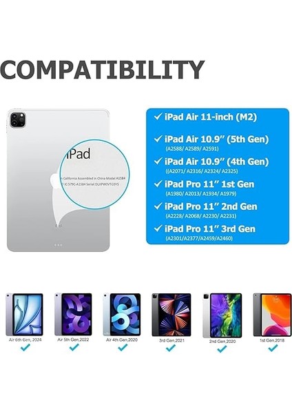 iPad Air 11 M2-M3 2024/2025 ile Uyumlu Touchpad Case Magic Keyboard Işıklı Aydınlatmalı Klavyeli Tablet Kılıfı Beyaz indirimleri