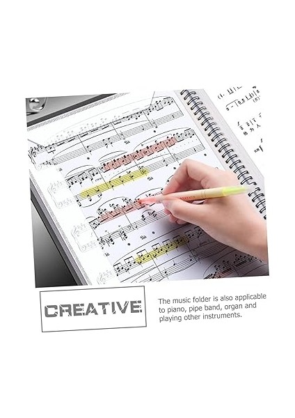 Boyutunda Müzik Notası Klasörü Dayanıklı Piano Notası Dosyası Müzik Öğrencileri ve Sunumlar Için Uygun Spiral Bağlama ile Kolay Kullanım modelleri