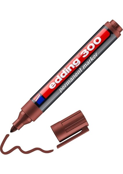Edding 300 Kalıcı Markör, Doldurulabilir, 1,5 - 3 Mm, Kahverengi