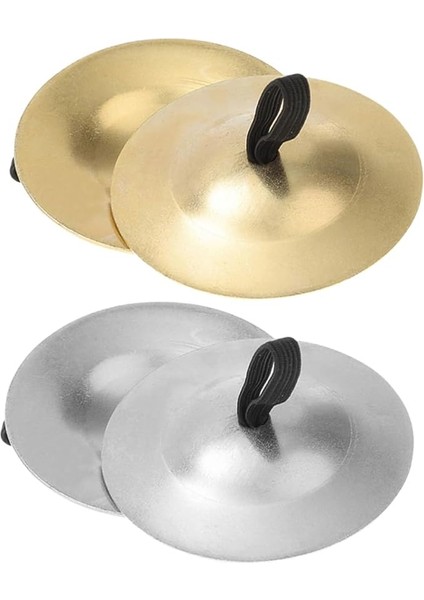 2 Çift El Tipi Parmak Zilleri Geleneksel Perküsyon Enstrümanı Gösteri ve Pratik Için Oluşturucu Parmak Sahne ve Parti Müzik Aletleri