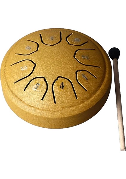 Dil Davul 4.5 Inç 8 Ton C Tuşu Karbon Çelik Mini Dil Davul Yetişkin Çocuklar Için Başlangıç (Gold)