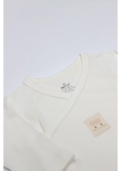 Organic Modal Flying Balloons Kruvaze Uzun Kol Body BS17121 Ekru fırsatları