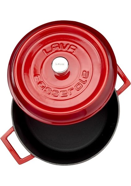 Döküm Yuvarlak Tencere, Trendy, 24 Cm, 4.49 L Hacim, Kırmızı modelleri