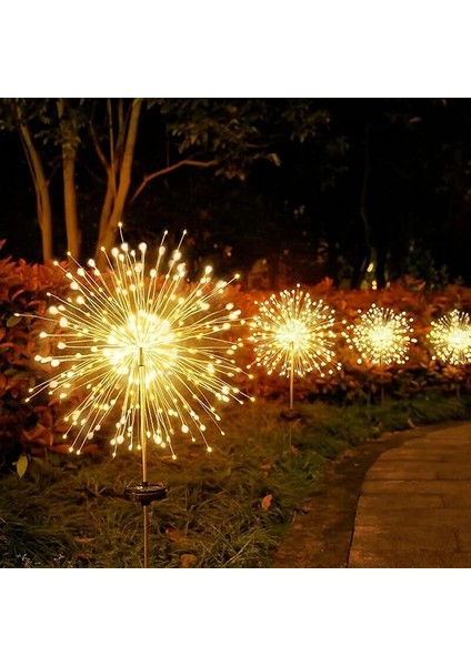 2'li 50 Tel Güneş Enerjili Bahçe Aydınlatması Solar Bahçe Dekorasyon Direk Aydınlatma Kazıklı Aydınlatma Dış Bahçeler Için Yol Aydınlatması indirimleri