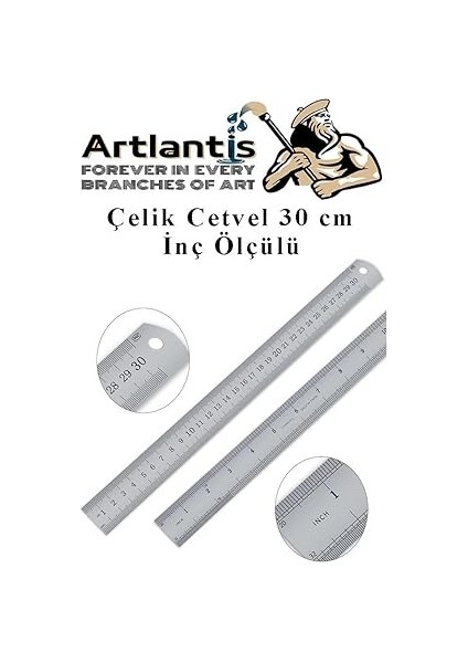 Çelik Cetvel 30 cm ve Kretuar Bıçağı 5 Yedek Bıcaklı 1 Adet Paslanmaz Çelik Metal Çetvel 30 Santimetre modelleri