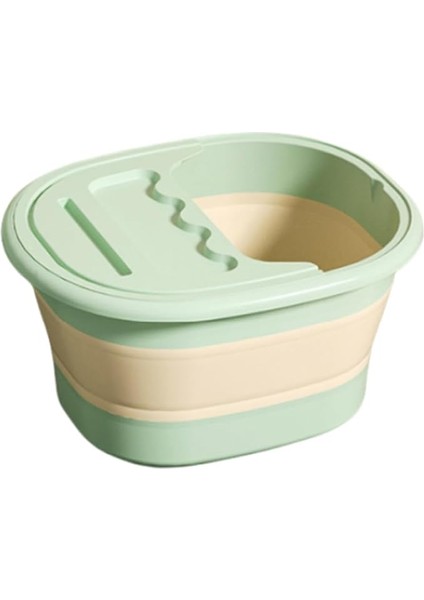 Katlanabilir Ayak Banyosu, Uyumaya Yardımcı Olmak Için Ayak Masajlı Ayak Banyosu, Ayak Spa, Ayak Daldırma Küveti Yatıştırıcı Yeşil Çok Fonksiyonlu