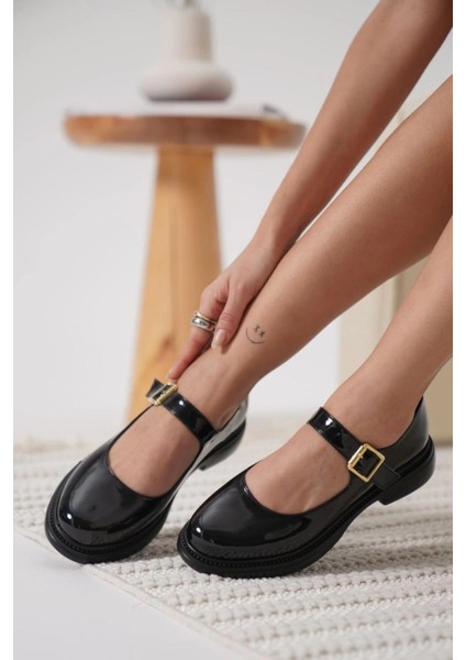 Yokox Siyah Rugan Oxford Ayakkabı