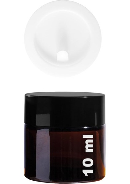 Mini Amber Cam Kavanoz, 10 ml Hacimli, Sızdırmaz Kapaklı, Krem ve Kozmetik Saklama Kutusu, Lip Balm 6 Adet
