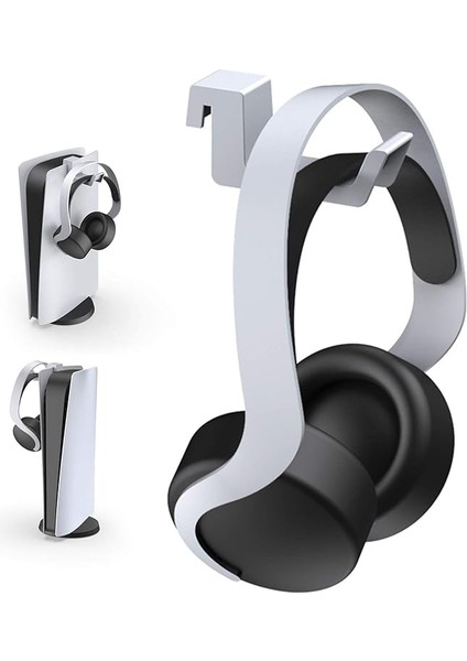 Ps5 Kulaklık Tutucu, [minimalist Tasarım] Destek Çubuklu Mini Kulaklık Askısı, Sony Playstation 5 Oyun Kulaklığı Için, Beyaz