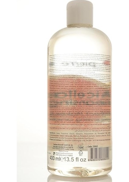 Cardin Gently Cleansing Micellar Water With Pink Grapefruit & Vitamin C - Makyaj Temizleme Suyu 400 ml fiyatları