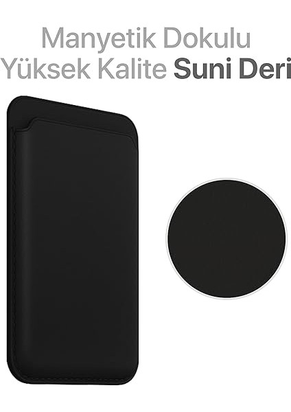 iPhone Için Magsafe ile Uyumlu Cüzdan Manyetik Kartlık Yenilenmiş V2 Güçlü Mıktanıs ile Süper Yapışma ve Sağlam Tutuş (Siyah, Klasik) fırsatları