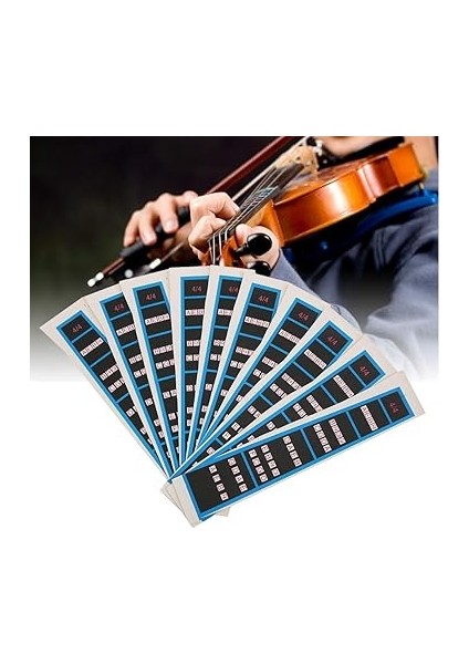 3/4 Keman Çıkartması Keman Çıkartması Siyah Mavi Klavye Kılavuzu, 4/4 Boyut, Başlangıç Müzik Aleti Akorları, Mavi Kenarlık, Öğrenme ve Uygulama Için Ideal indirimleri